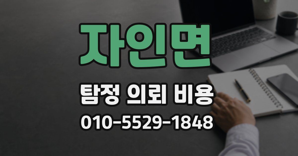 자인면 탐정 의뢰 비용
