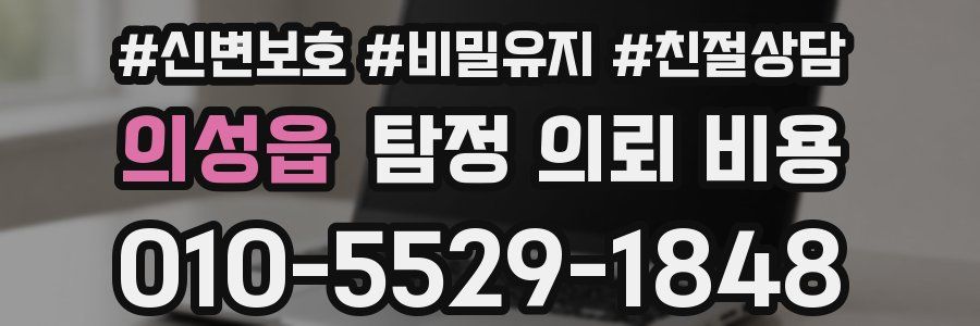 의성읍 탐정 의뢰 비용
