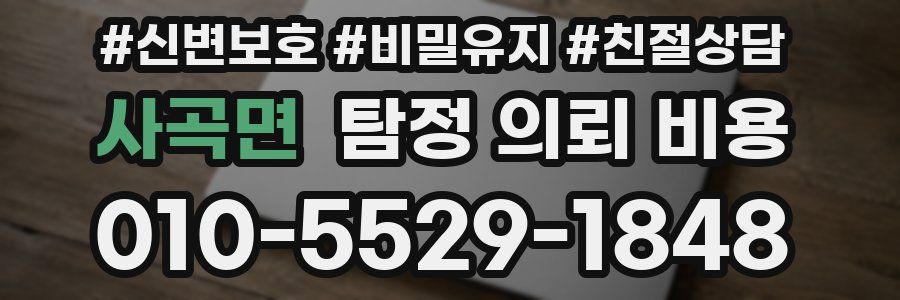 사곡면 탐정 의뢰 비용