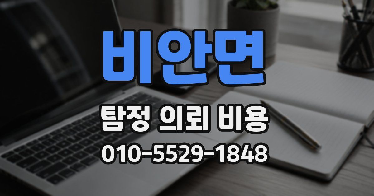 비안면 탐정 의뢰 비용