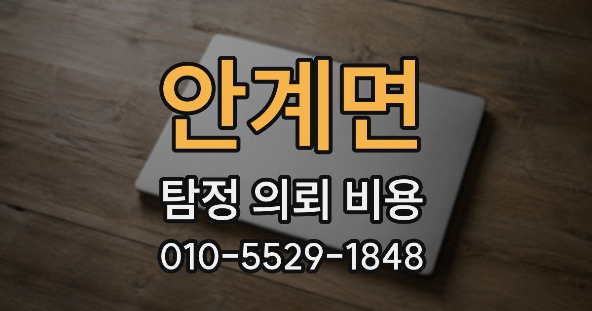 안계면 탐정 의뢰 비용