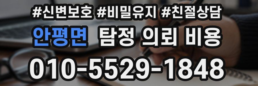 안평면 탐정 의뢰 비용