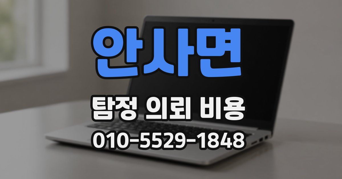 안사면 탐정 의뢰 비용