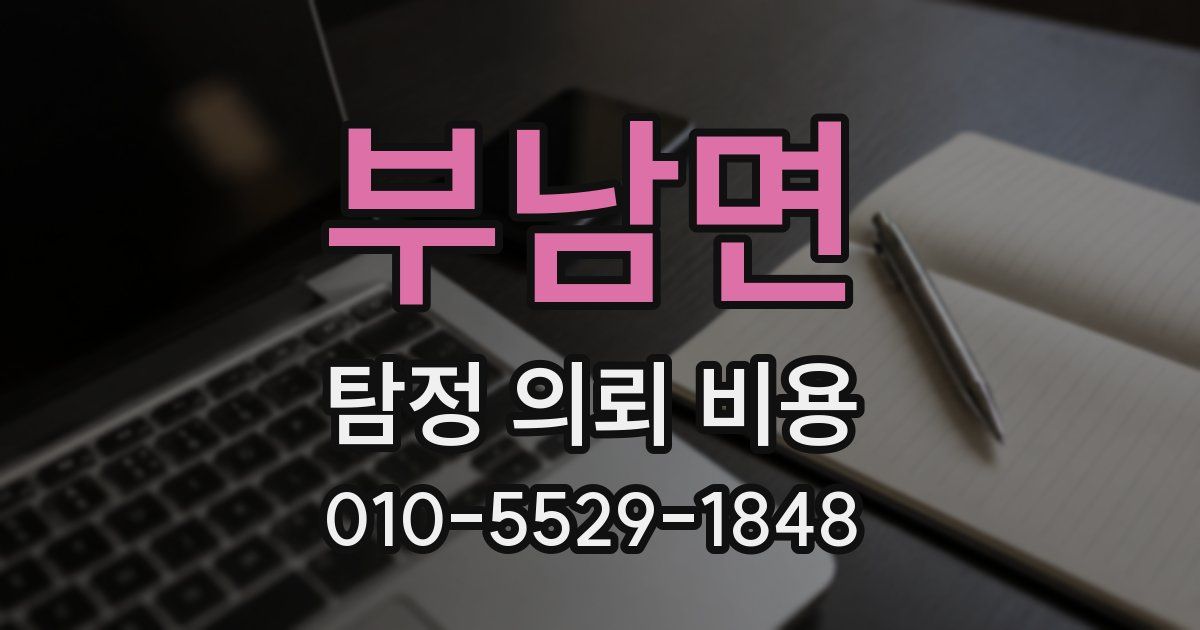 부남면 탐정 의뢰 비용