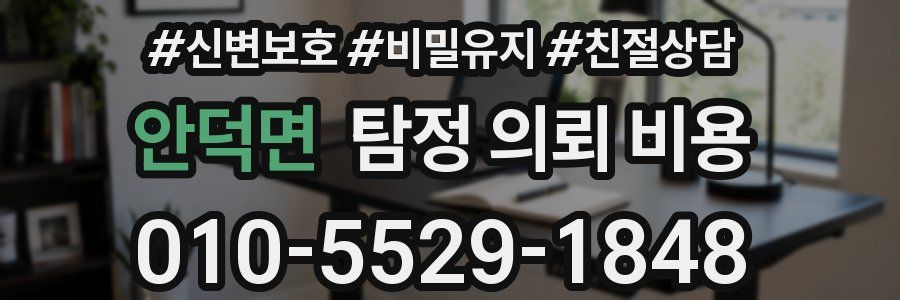 안덕면 탐정 의뢰 비용