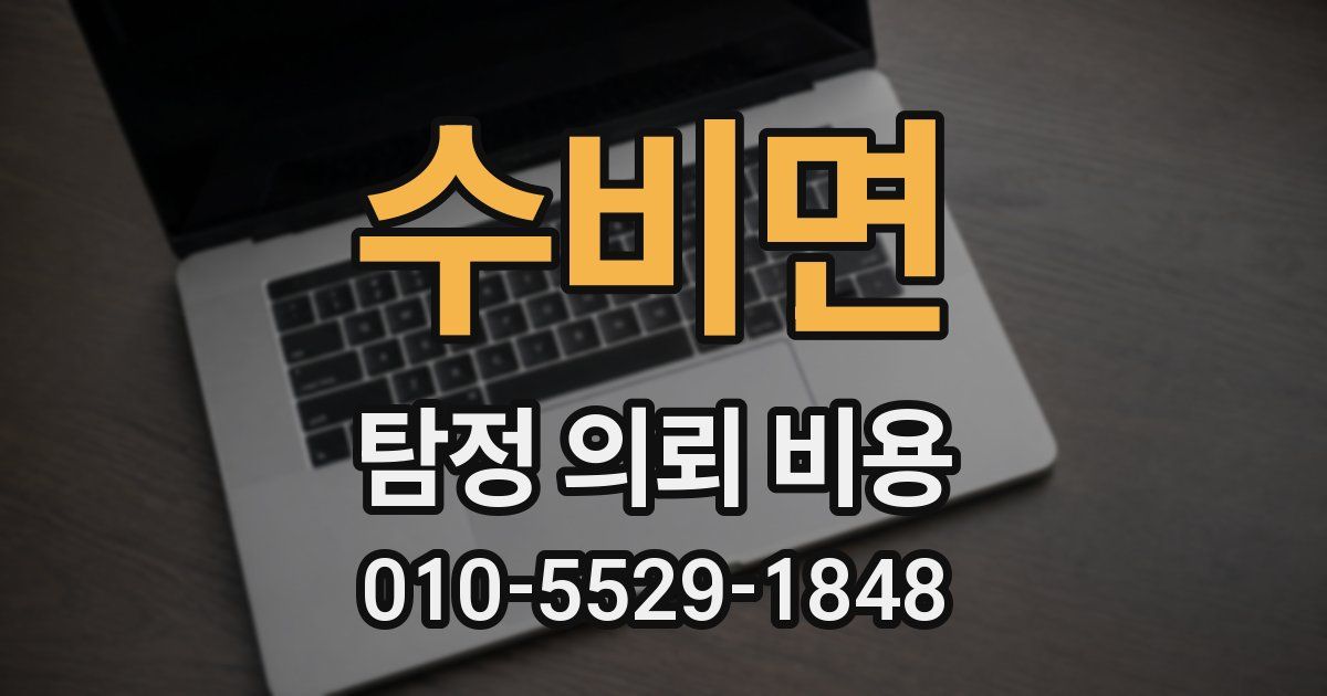수비면 탐정 의뢰 비용