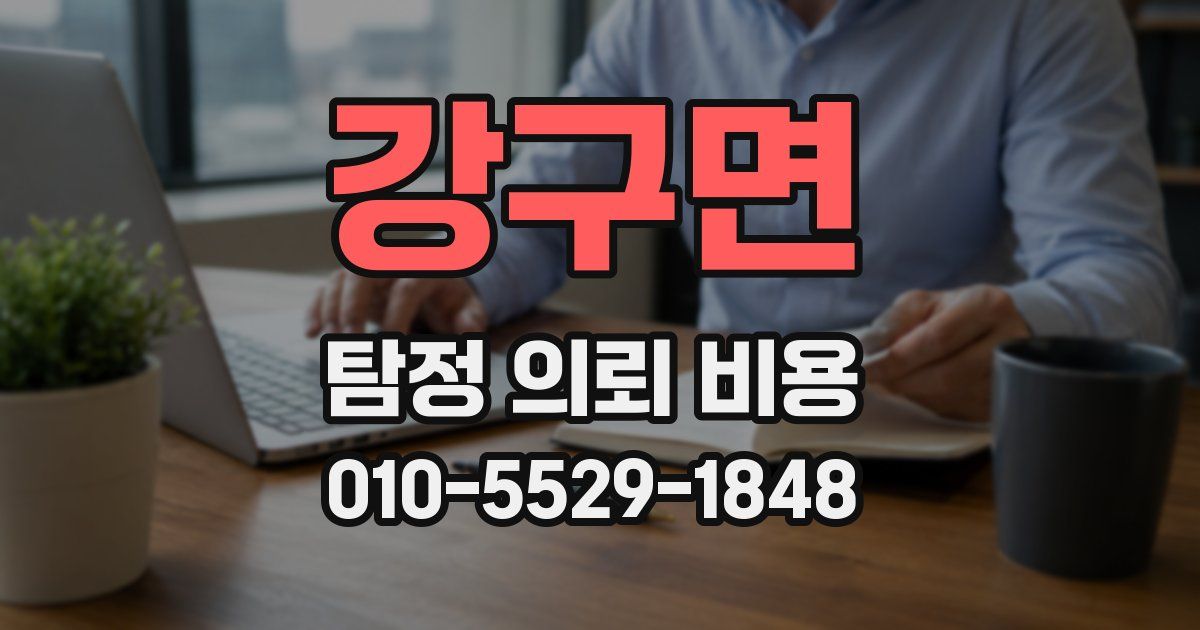강구면 탐정 의뢰 비용