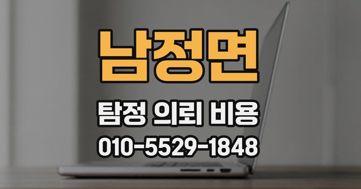 남정면 탐정 의뢰 비용
