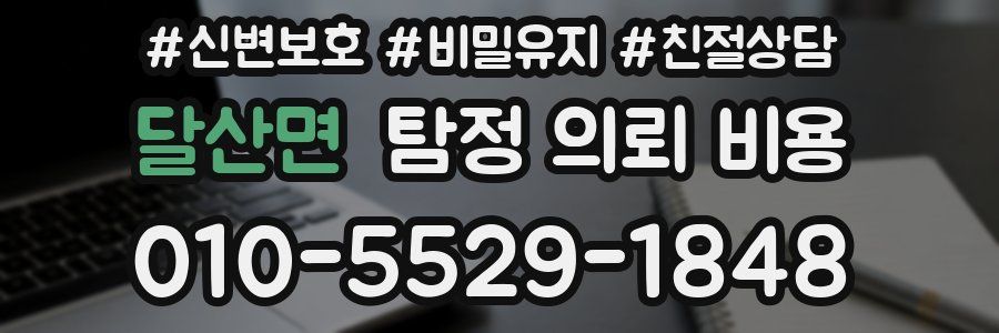 달산면 탐정 의뢰 비용