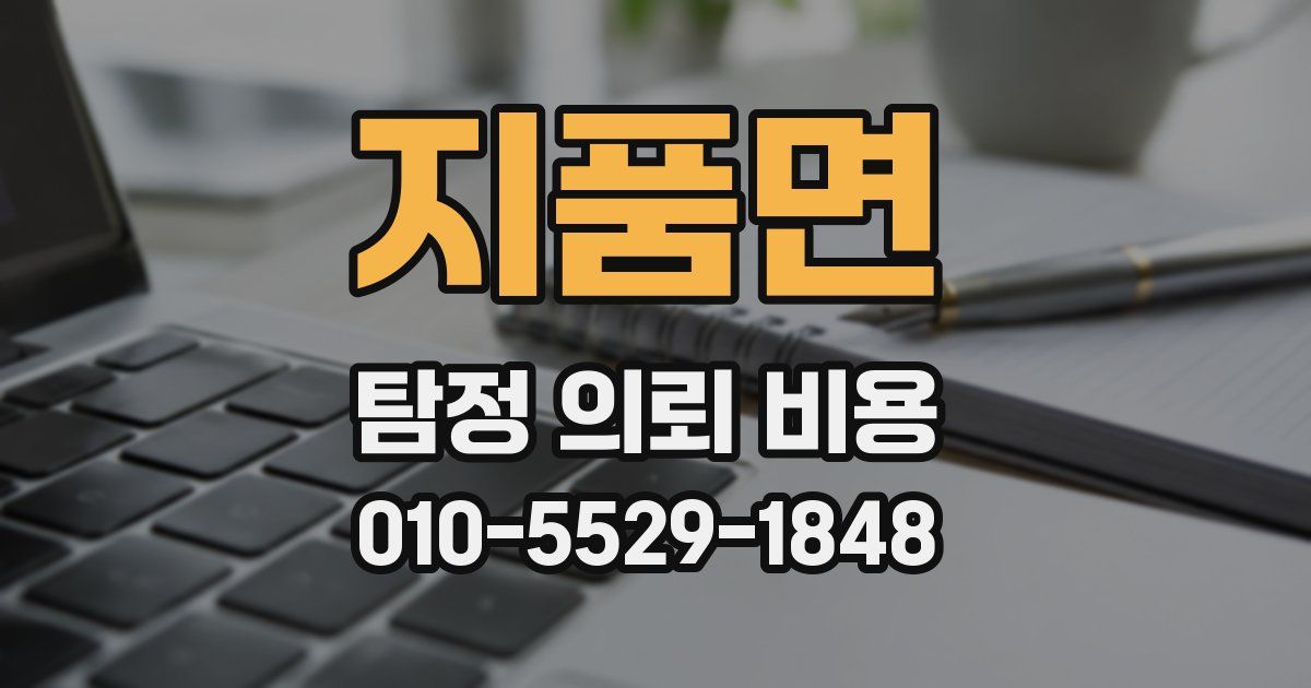 지품면 탐정 의뢰 비용