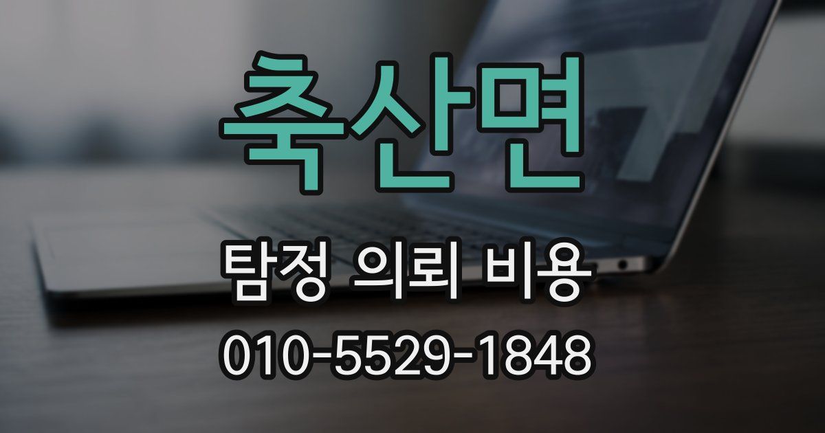 축산면 탐정 의뢰 비용