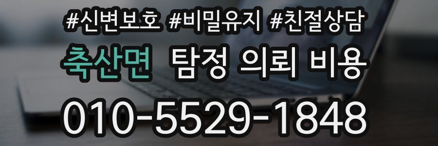 축산면 탐정 의뢰 비용