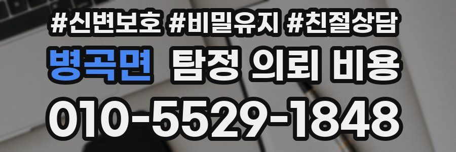 병곡면 탐정 의뢰 비용