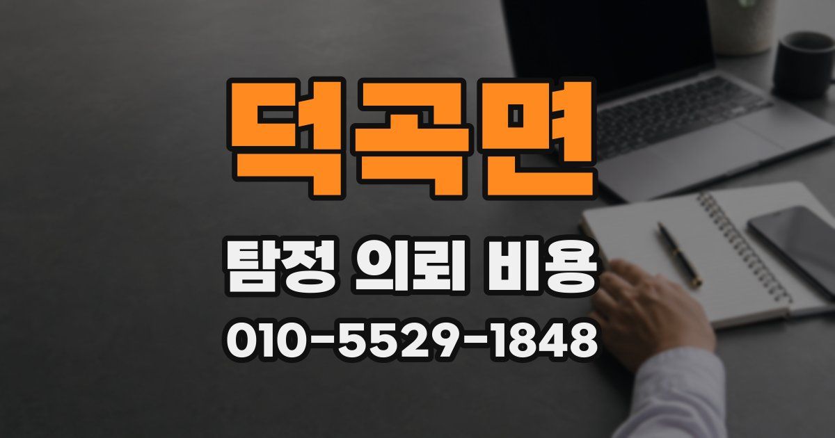 덕곡면 탐정 의뢰 비용
