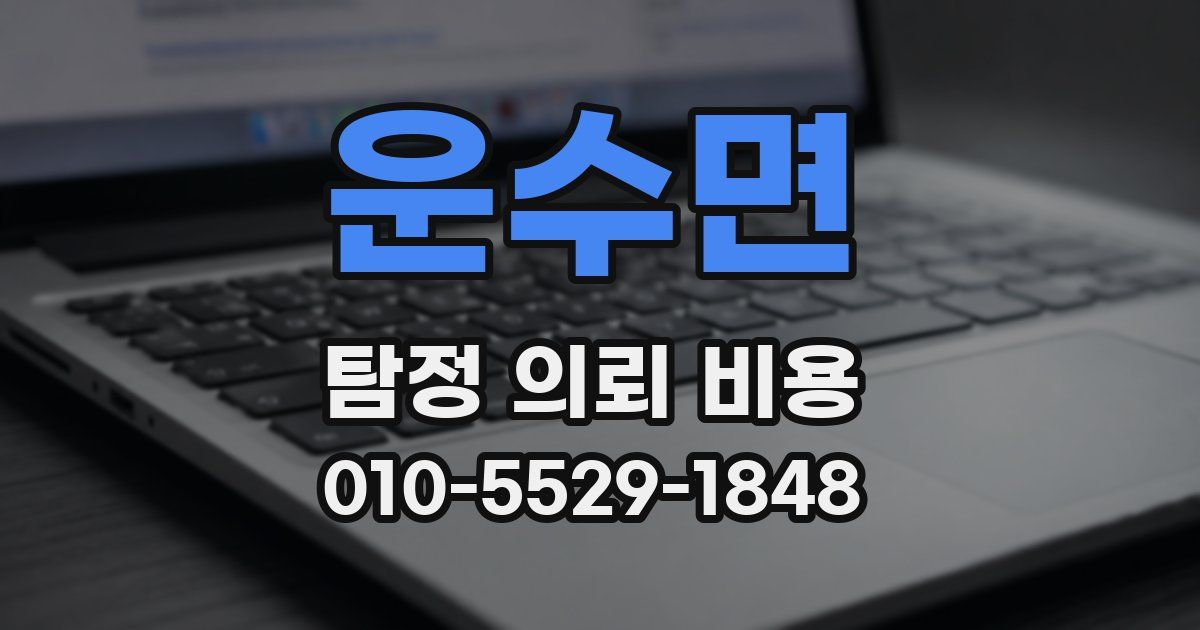 운수면 탐정 의뢰 비용