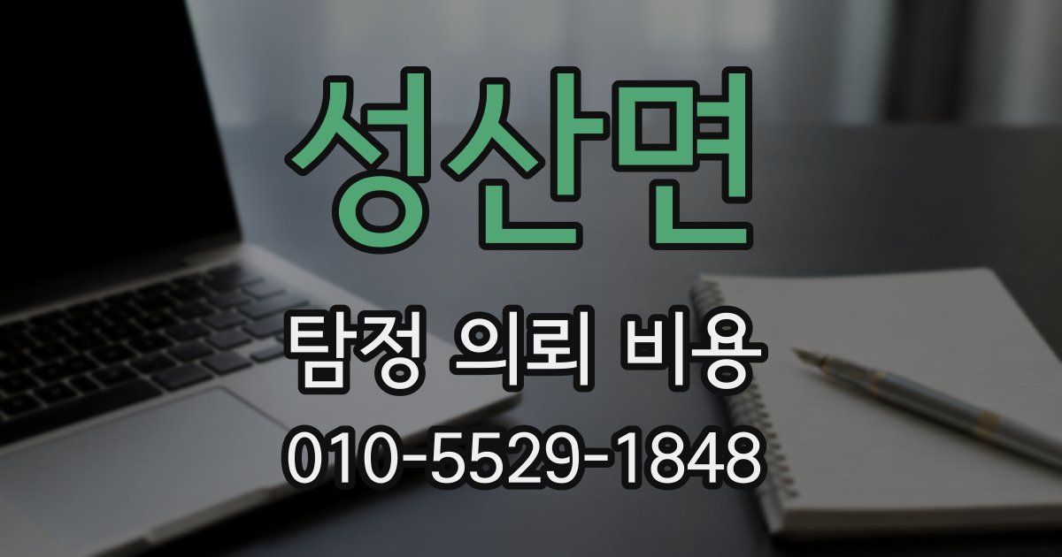 성산면 탐정 의뢰 비용