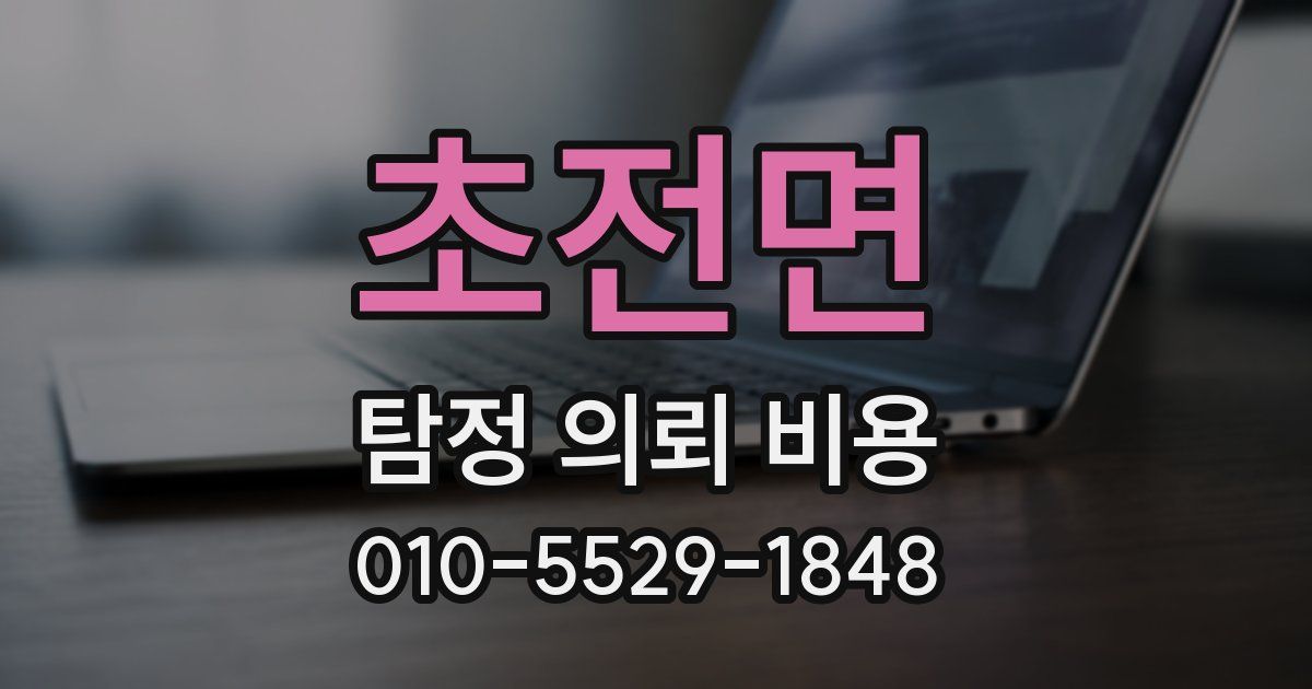 초전면 탐정 의뢰 비용