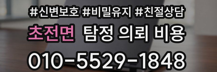 초전면 탐정 의뢰 비용