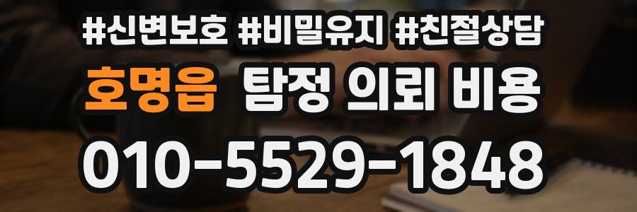 호명읍 탐정 의뢰 비용