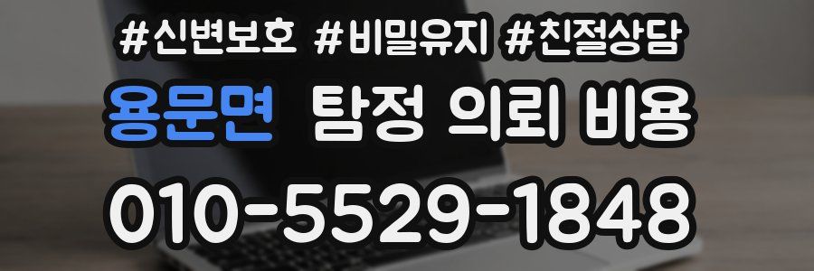 용문면 탐정 의뢰 비용