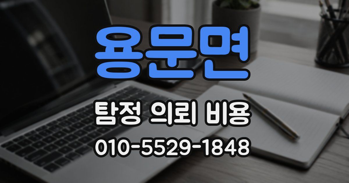 용문면 탐정 의뢰 비용