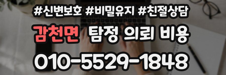 감천면 탐정 의뢰 비용