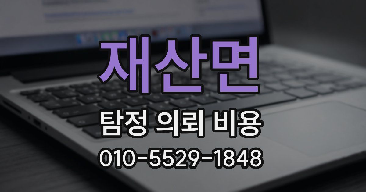 재산면 탐정 의뢰 비용