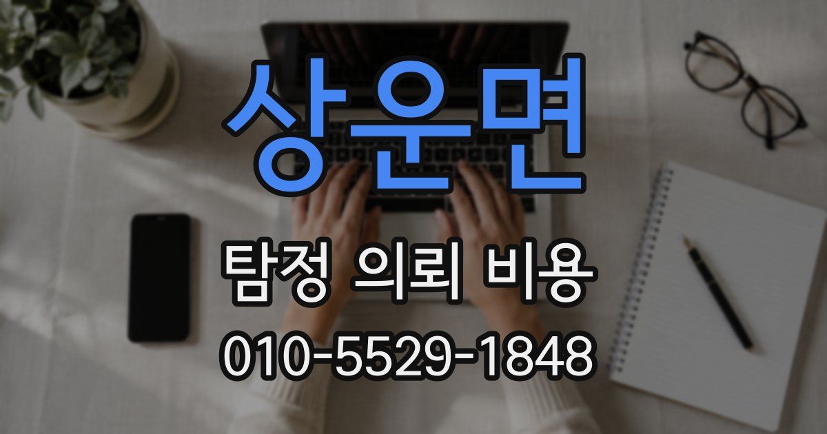 상운면 탐정 의뢰 비용