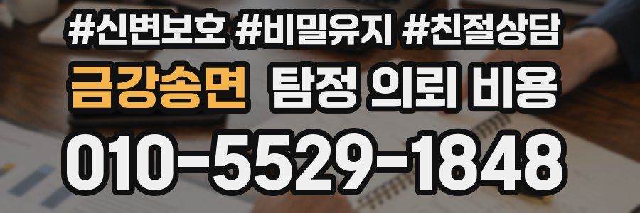 금강송면 탐정 의뢰 비용