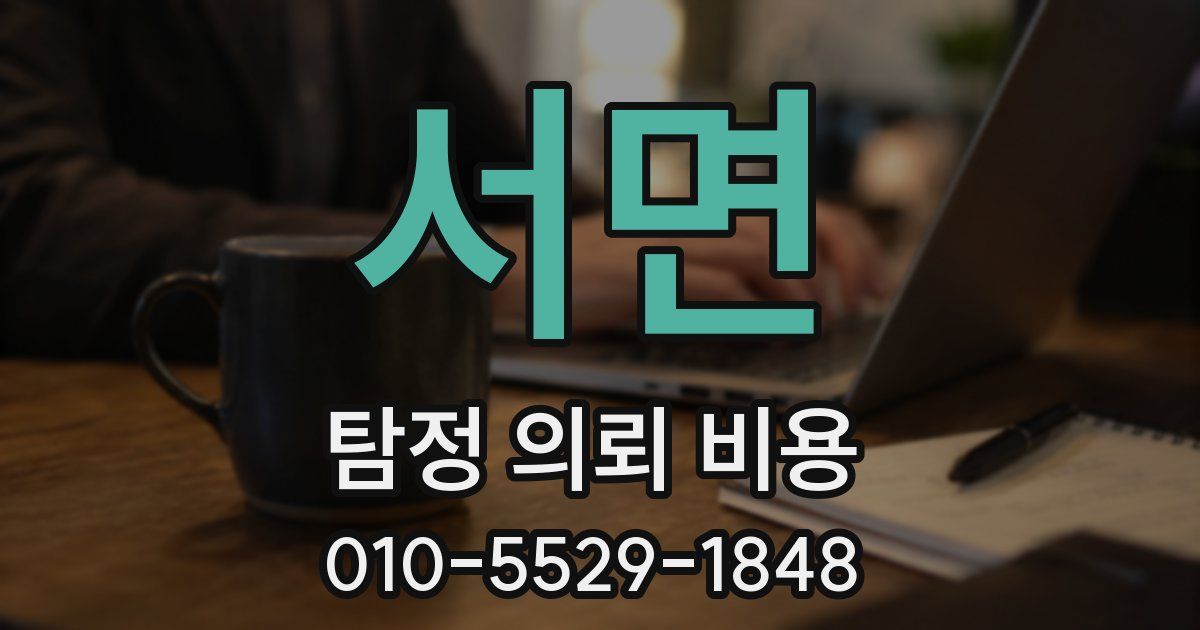 서면 탐정 의뢰 비용