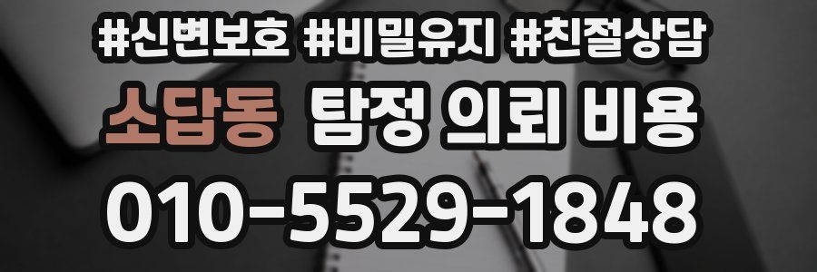 소답동 탐정 의뢰 비용
