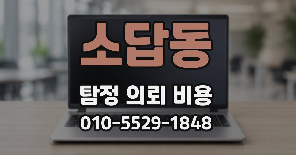 소답동 탐정 의뢰 비용