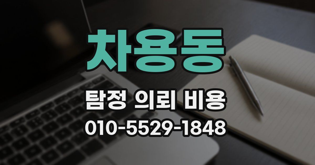 차용동 탐정 의뢰 비용