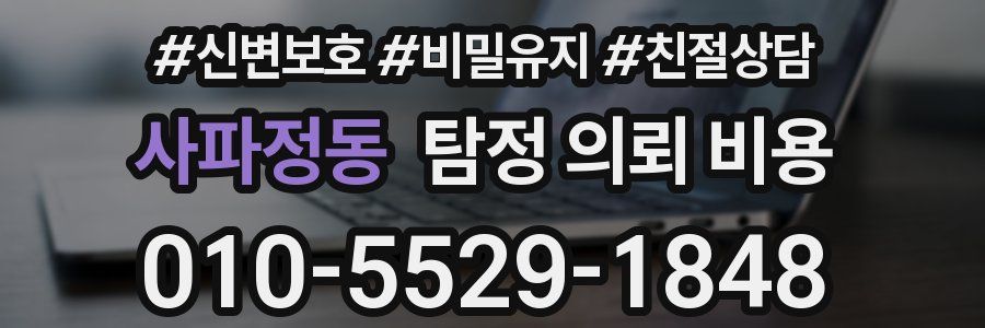 사파정동 탐정 의뢰 비용