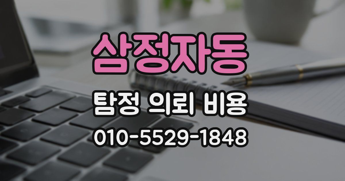 삼정자동 탐정 의뢰 비용
