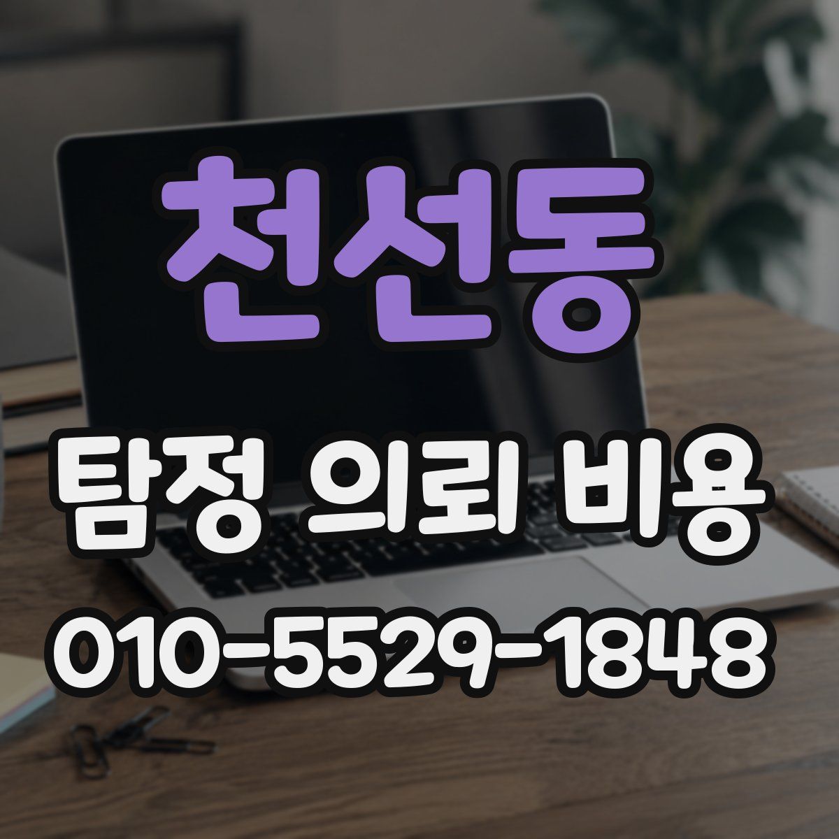 천선동 탐정 의뢰 비용