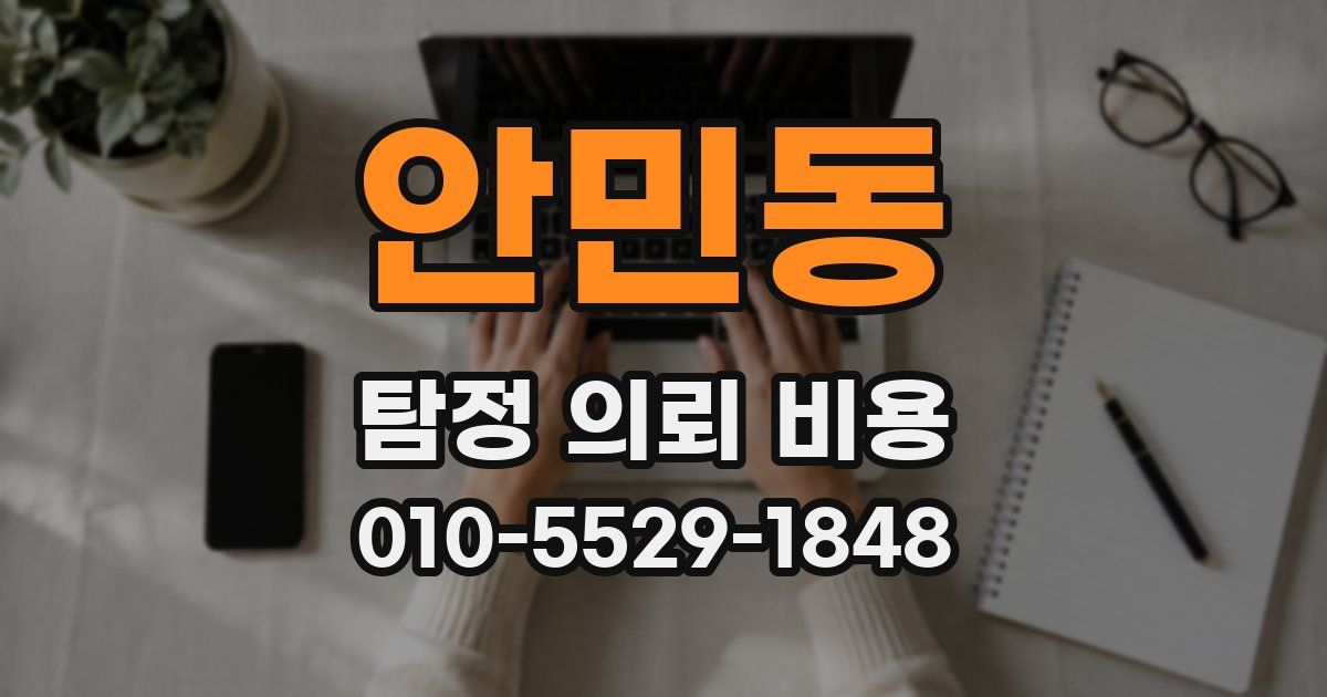 안민동 탐정 의뢰 비용