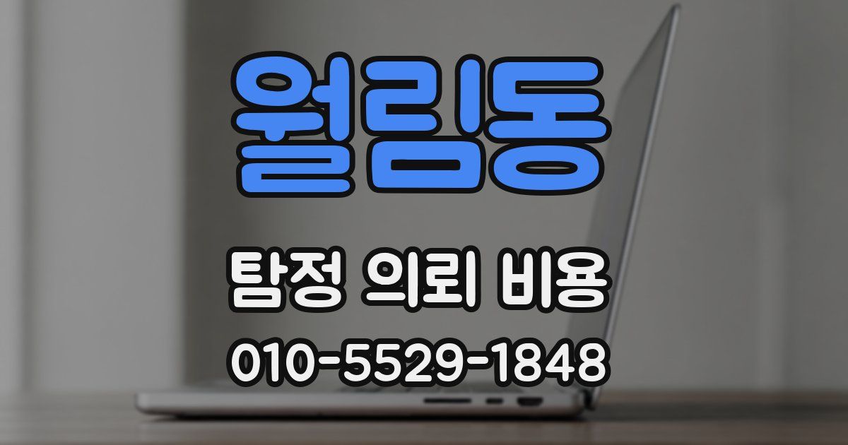 월림동 탐정 의뢰 비용