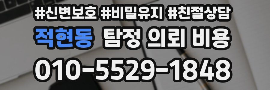적현동 탐정 의뢰 비용