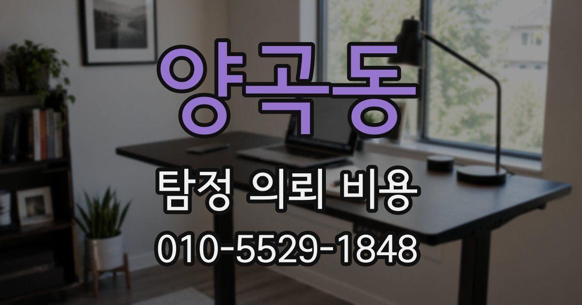 양곡동 탐정 의뢰 비용