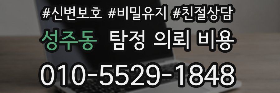 성주동 탐정 의뢰 비용