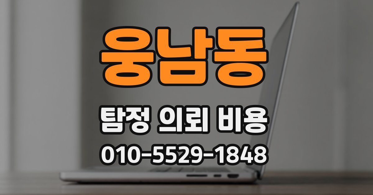 웅남동 탐정 의뢰 비용