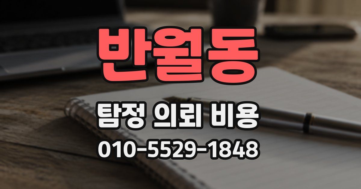 반월동 탐정 의뢰 비용