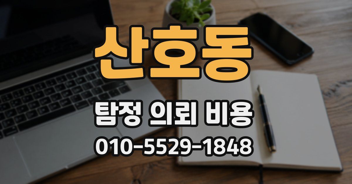 산호동 탐정 의뢰 비용