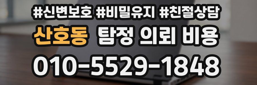 산호동 탐정 의뢰 비용