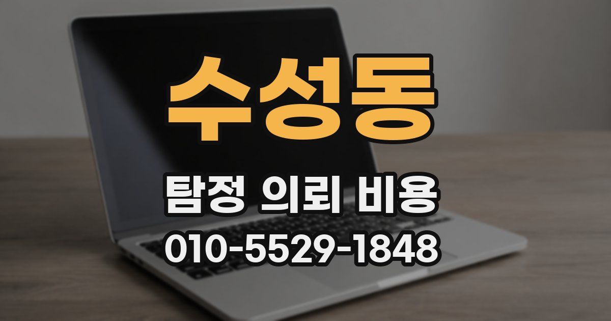 수성동 탐정 의뢰 비용