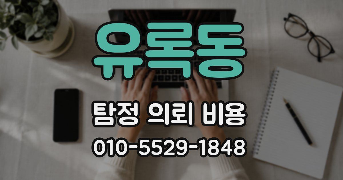 유록동 탐정 의뢰 비용