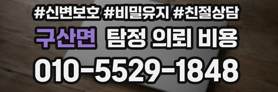 구산면 탐정 의뢰 비용