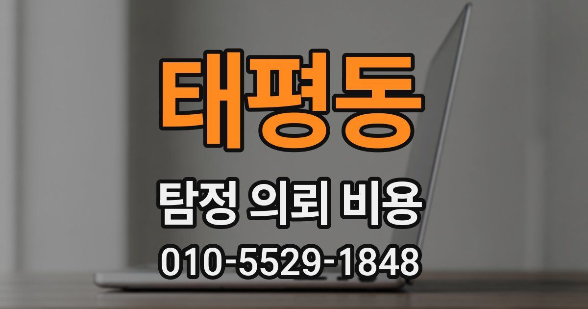 태평동 탐정 의뢰 비용
