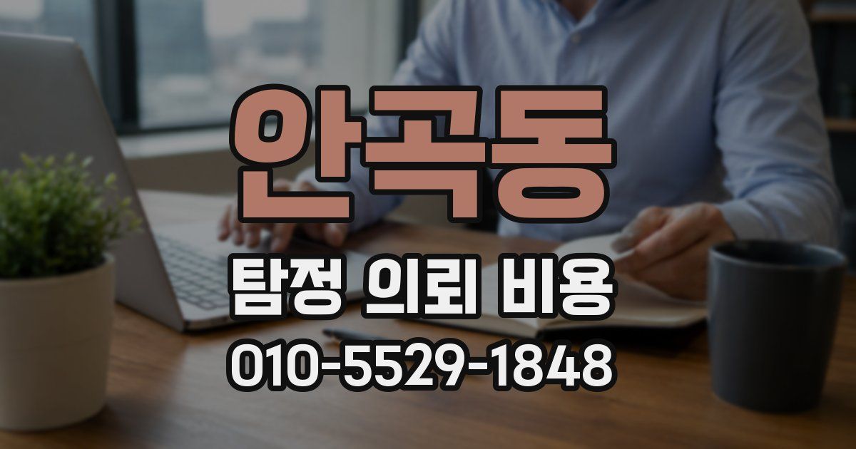 안곡동 탐정 의뢰 비용